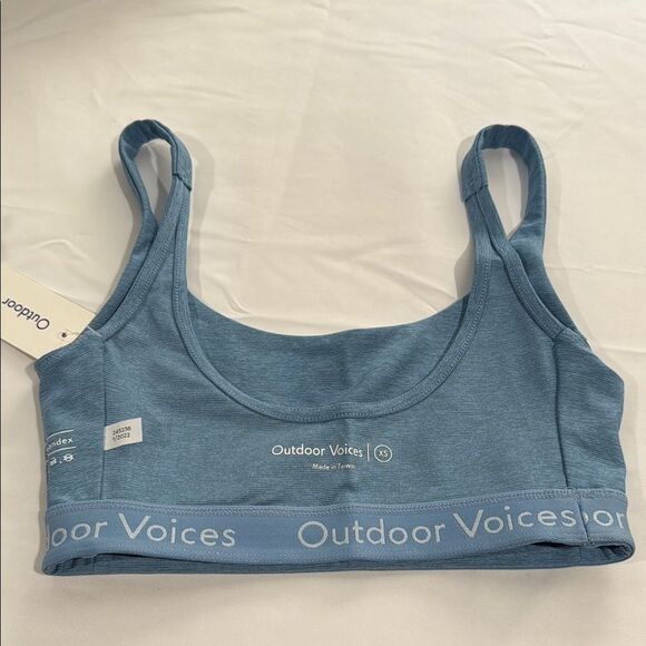 Outdoor Voices Women's Morning Blue Double Time Bra XS - Picture 3 of 4